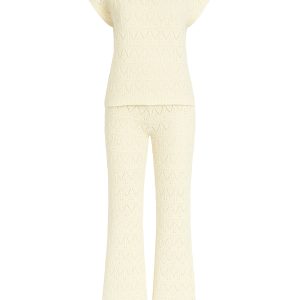 Coralyn Pointelle Short Sleeve & Pants Set