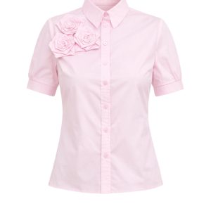 Blush Bloom Woven Short Sleeve Shirt