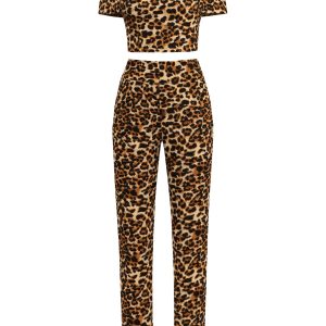 Leopard Obsession Off Shoulder Set