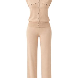 Juliette Sleeveless Button Down Top & Pants Set