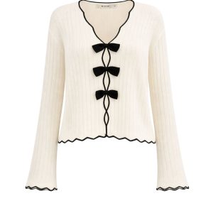 Elegant Bow Cardigan