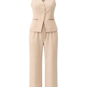 Breezy Blossom Vest & Pants Set