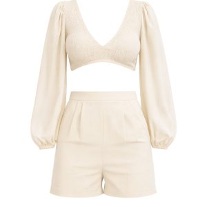 Smocked Top Short Set
