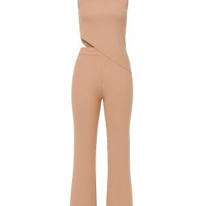 Knit Asymmetric Hem Top and Bottom Set