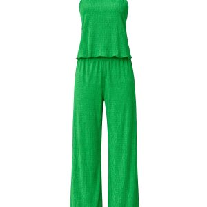 Textured Knit Cami Crop Top and Pants Set
