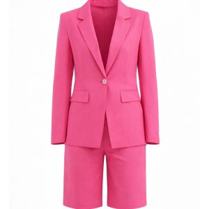 Woven Blazer and Shorts Set