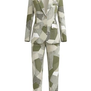 Printed Blazer Set