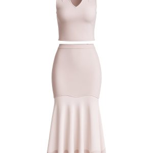 Knit Tank Top & Midi Skirt Set