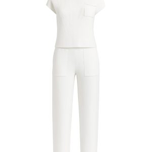 Knit Short Sleeve Top and Jogger Pants Set