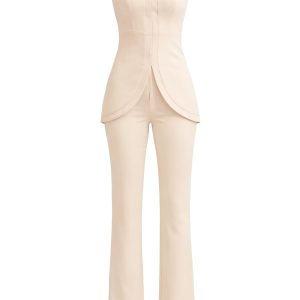 Woven Sweetheart Top and Pants Set