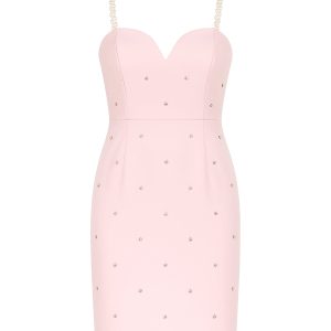 Woven Crystal Embellished Mini Dress