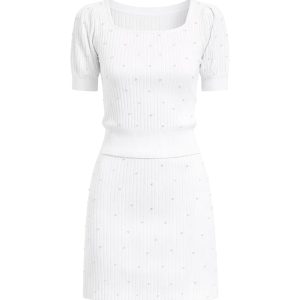 Puff Sleeve Top & Mini Skirt Set