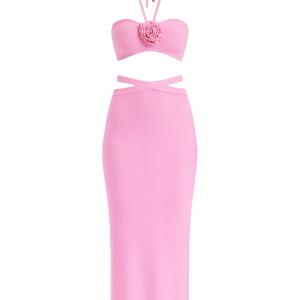 Bandage Two Piece Set With Rosette