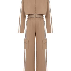 Closer And Closer Knit Jacket And Track Pants Set