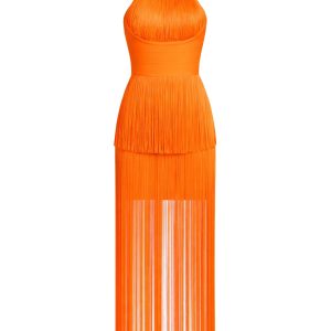 Halter Fringe Dress