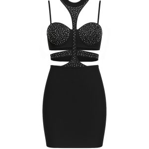 Hot Possession Bandage Cutout Detail Mini Dress
