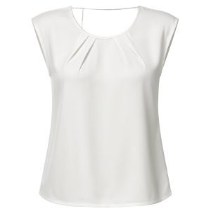 Chain-linked Sleeveless Top With Shoulder Pads