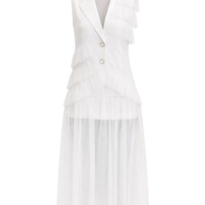 Ethereal Mesh Layers Jacket Dress