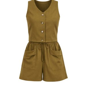 Willow Whisper Woven Crop Vest and Shorts Set