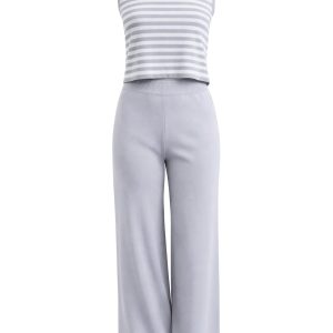 Yours Now Stripe Knit Sleeveless Top & Pants Set