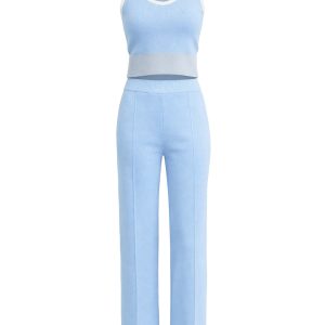 Self Care Time Knit Slvls Top and Pants Set