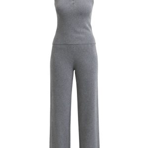 Marielle Knit V-neck Sleeveless Top and Pants Set
