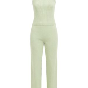 Celestia Rib Knit Sleeveless Top and Pants Set
