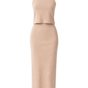Sexy Back Knit Tank & Skirt Set