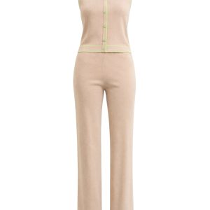Contrast Vibe Sleeveless Top & Pants Set