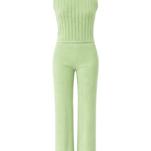Eleanor Ribbed Sleeveless Top & Pants Set
