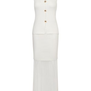 Tessara Knit Sleeveless Top With Skirt Set