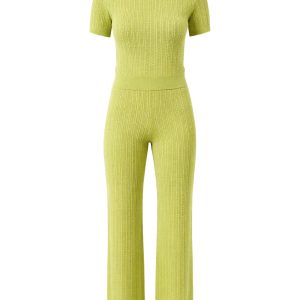 Mabel Short Sleeve Ribbed Top & Pants Set