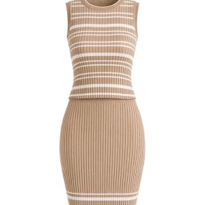 Ruelle Stripe Tank & Skirt Set
