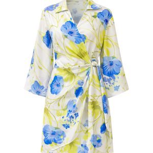 Camille Printed Overlap Dress