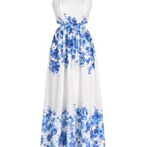 The Fiora Bloom Printed Strap Dress