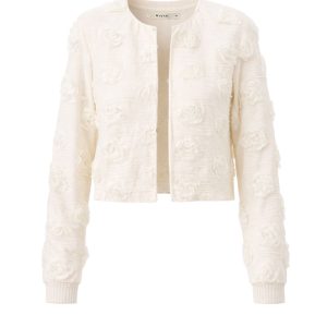 Rose-Kissed Textured Jacket
