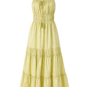 Tiered Tie Back Maxi Dress