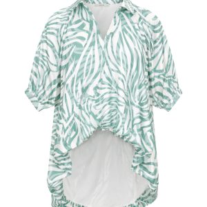 High-low Harmony Printed Top