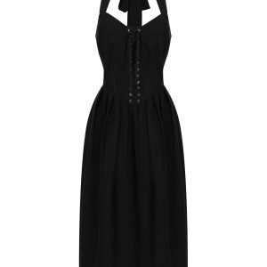 The Gabrielle Bandage Halter Midi Dress