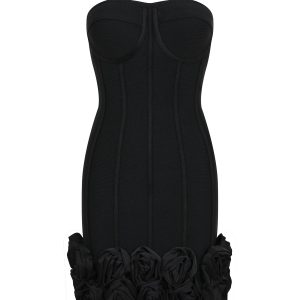 Tube Bandage Dress with Flowers