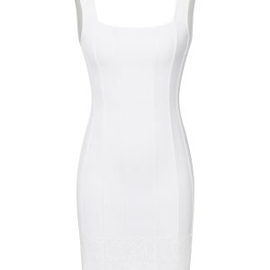 Lace Hem Detail Bandage Mini Dress