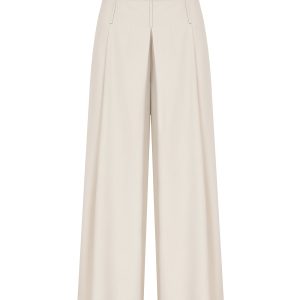 The Isometric Woven Pleat Pants with Belt