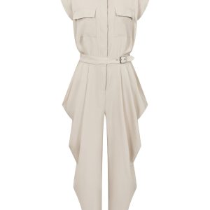 Ruched Safari Jumpsuit