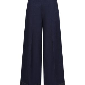 Architect Pintuck Wide Leg Denim Pants