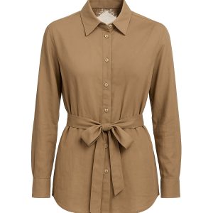 The Selene Kali Shirt with Back Cutout and Waist Tie