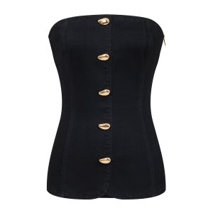Nyla Strapless Denim Top