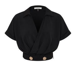 Pleated V Shape Top