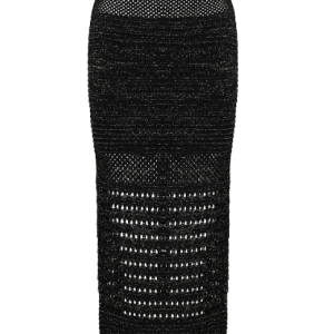 Crochet Lurex Knit Skirt