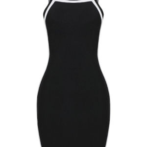 Luxury Contrast Open Back Mini