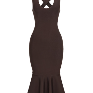 Sculpted Crossback Mermaid Dress